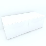 Armonia Comoda alba cu 2 usi cu sistem "PUSH TO OPEN" fronturi MDF Alb Mat Armonia Comoda alba cu 2 usi cu sistem "PUSH TO OPEN" fronturi MDF Alb Mat